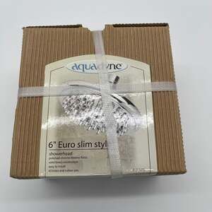 Aquadyne 6" Euro Slim Style Showerhead Solid Brass Polished Chrome